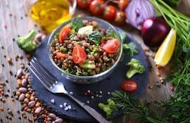 Ensalada de lentejas.