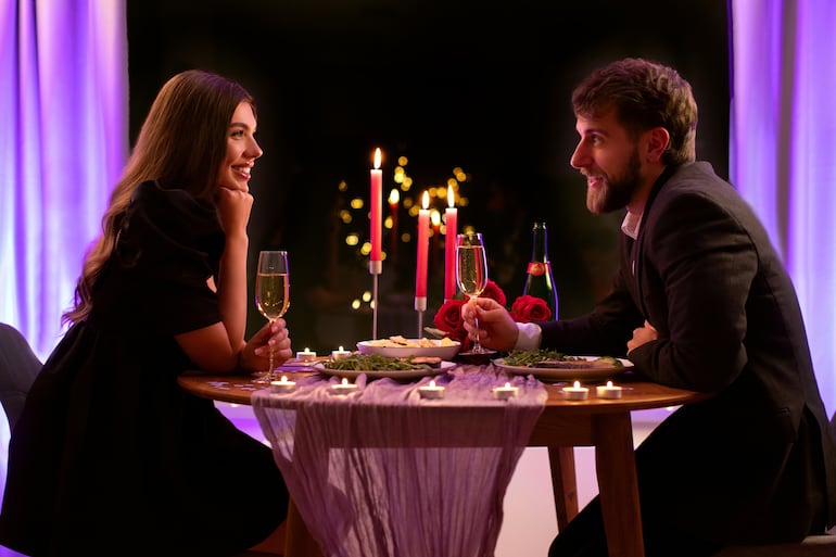 Cena romántica, imagen ilustrativa.