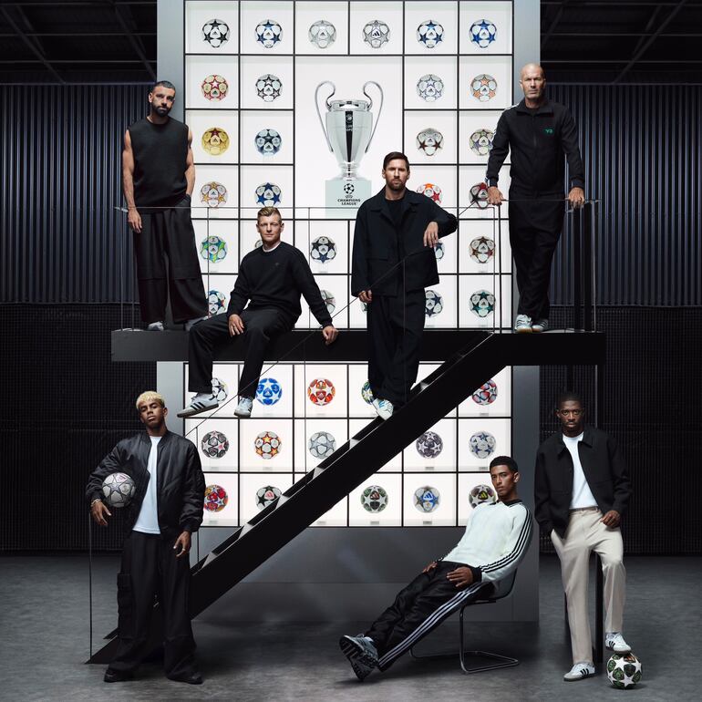 Figuras del fútbol mundial, como Zidane, Messi, Toni Kroos, Mohamed Salah, Jude Bellingham, Ousmane Dembélé o Lamine Yamal; fueron reunidos para la presentación.