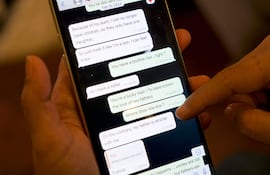 Mensajes intercambiados por Shreya Datta, una profesional del área de tecnología, en el marco de una estafa tecnológica.