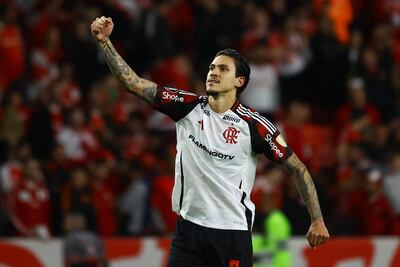 Pedro, una de las figuras del Flamengo, candidato a la conquista del título de la Copa Libertadores 2025.