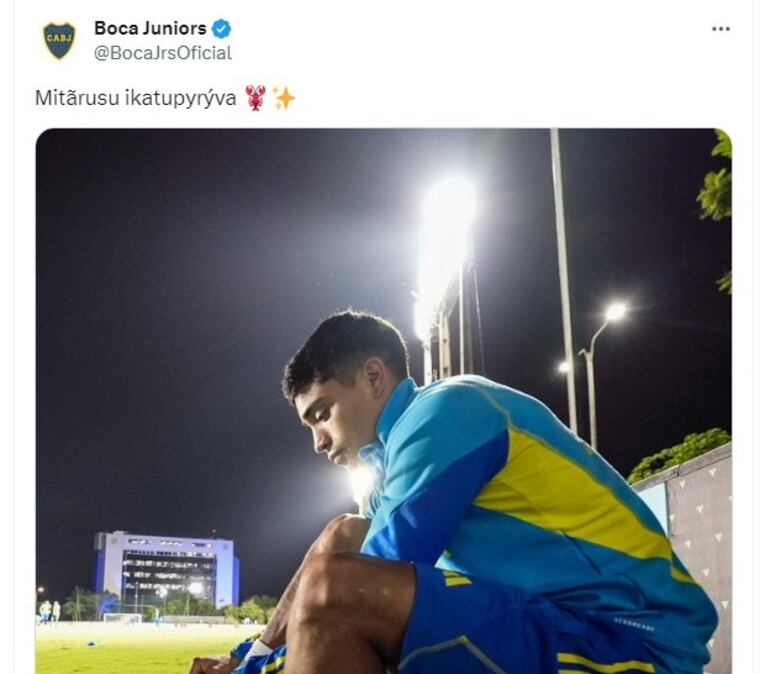 El posteo en guaraní de Boca Juniors.