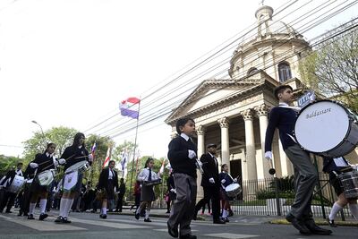 Desfile estudiantil fue la actividad principal. Se desarrolló en la calle Palma de Asunción.