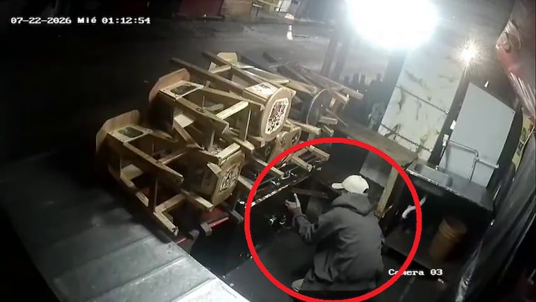 Captura de video que ayudó a la Policía a identificar al sospechoso.