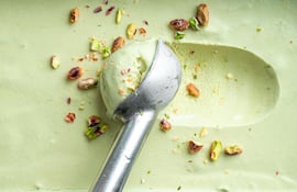 Helado de pistacho.