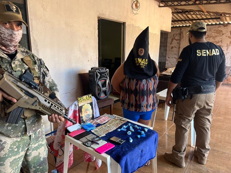 Zunilda Bogado Rivas, sindicada también como líder de la banda de microtraficantes que opera en la frontera.