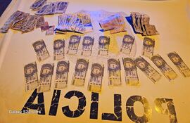 Encontraron billetes falsos de G. 100.000.