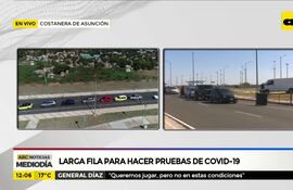 Larga fila en la Costanera para hacerse prueba de COVID-19