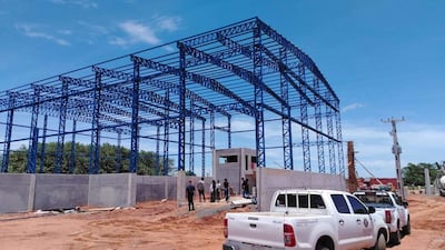 La obra en construcción donde se produjo la caída fatal del trabajador.