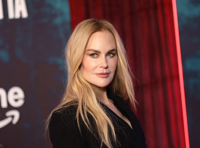 Bella, Nicole Kidman en la premier de "Scarpetta" en el Regal Union Square. (Dimitrios Kambouris/Getty Images/AFP)
