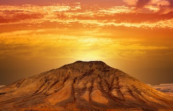 Concepto de volcán dormido.