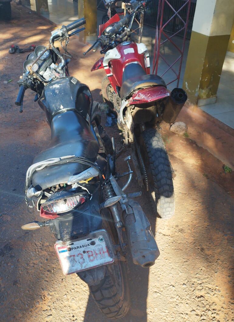 Motocicletas incautadas.