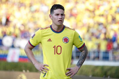 James Rodríguez, futbolista de Colombia. Los cafeteros necesitan ganar a la ya clasificada Argentina en Córdoba.