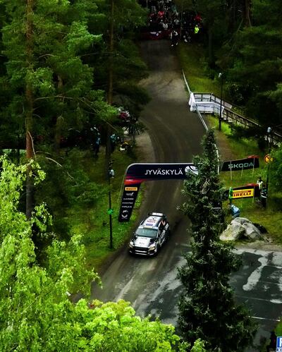 Diego Domínguez Bejarano en Jyväskylä, ciudad del centro-sur de Finlandia por donde transitó la competencia en la etapa de ayer.