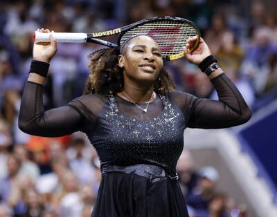 Serena Williams, de 44 años, ganadora de 23 Grand Slams. Su último partido oficial lo disputó en 2022.