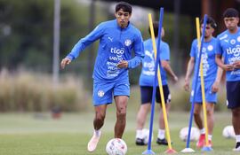 Alexis Duarte, trabajando con la selección nacional.