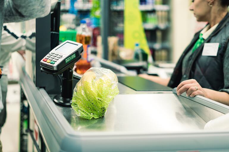 Cajera de supermercado