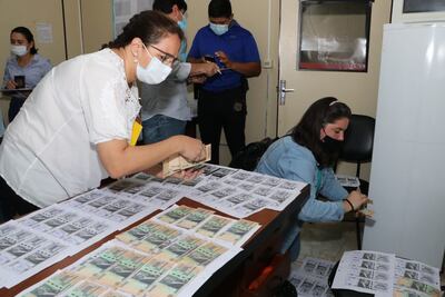 El dinero que había sido fotocopiado previo al operativo de entrega vigilada a los funcionarios fiscales de San Antonio.