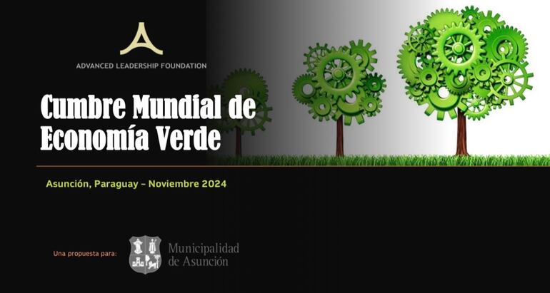 El flyer que invita a la “Cumbre Mundial de Economía Verde” en Asunción.