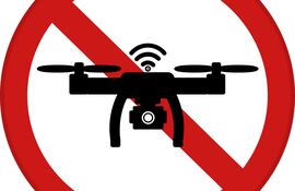 Concepto de prohibición de drones.