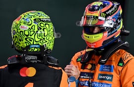 Óscar Piastri (i) y Lando Norris, ambos pilotos de McLaren, tuvieron una temporada caliente en el 2025, que podría volver a ocurrir.