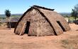 La choza principal en la comunidad indígena Jasuka Venda Karavie Guasu, que fue tomada por el EPP en la zona de Cerro Guasú.