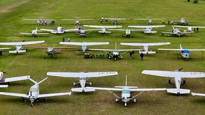 La imagen corresponde a una de las actividades aeronáuticas realizadas en nuestro país