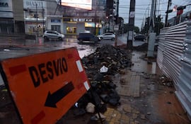 Avenida de la Victoria clausurada por obras.