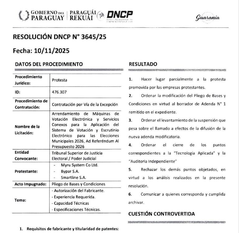 La protesta fue resuelta parcialmente y permite que llamado avance tras 10 días suspendido.