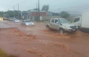 Torrencial lluvia en Santani.