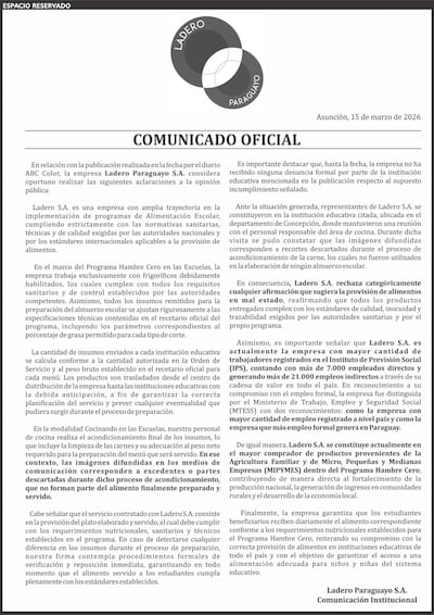 Espacio Reservado de Ladero S.A. es una empresa con amplia trayectoria en la implementación de programas de Alimentación Escolar,