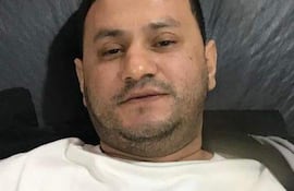 Cristhian Peralta, durante su internación en el Hospital Regional de Luque.