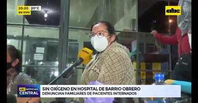 Familiares de pacientes internados en el Hospital de Barrio Obrero denuncian la escases de oxígeno. Salud afirma que insumo no llegó a faltar completamente.