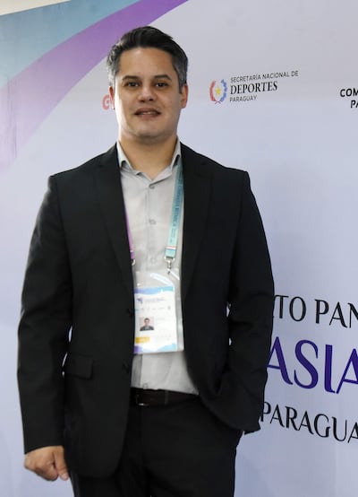 Santiago Delgado, secretario general de la Federación Paraguaya de Gimnasia.
