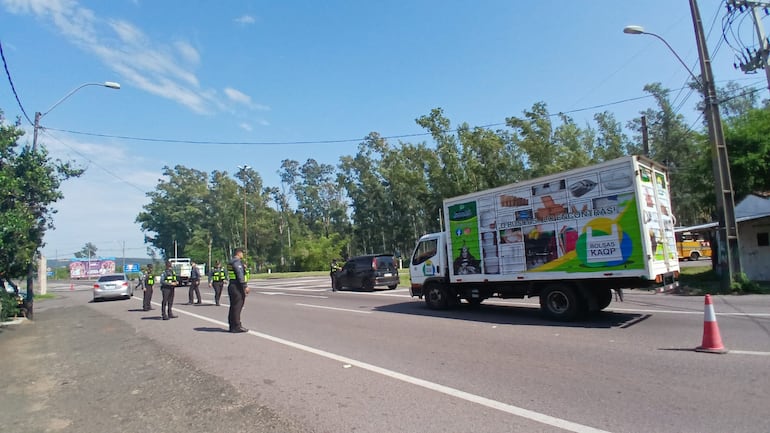 Así se observa la zona del desvío de San Bernardino.