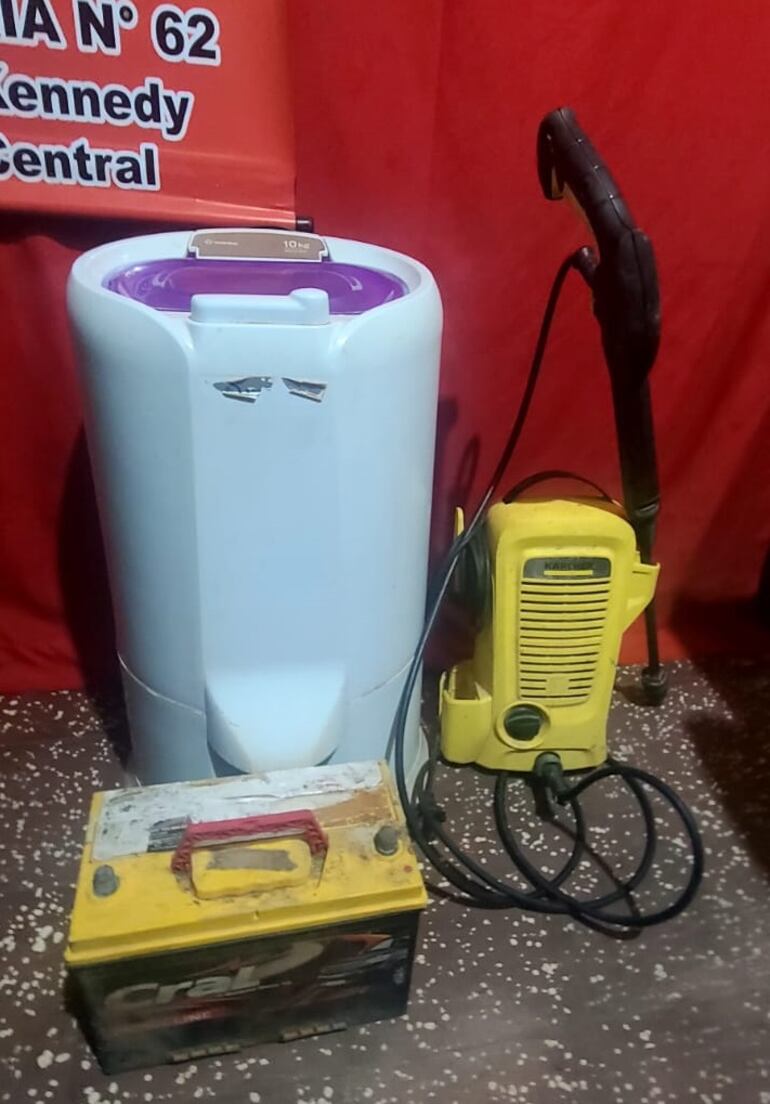 Objetos hurtados que fueron recuperados por la Policía.