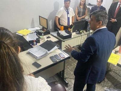 Allanamiento del caso Mafia de los pagares. Fiscalia allano Seccion Estadisticas del Poder Judicial de Villa Hayes. Fiscal Iran Suarez. Judiciales 27 de febrero de 2025