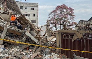 Fotografía que muestra una vivienda destruida en el barrio Cuarto de Legua.