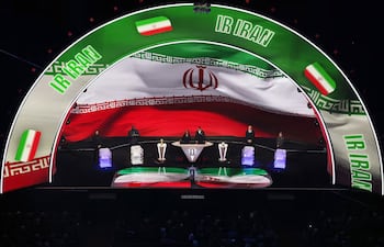 Aparición del nombre de la selección iraní, en el sorteo de la Copa del Mundo 2026, realizado en el Kennedy Center de Washington D.C., Estados Unidos.