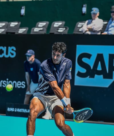 El paraguayo Adolfo Daniel Vallejo Álvarez (21 años) en plena forma física en uno de los entrenamientos del Road to Australia en Buenos Aires.
