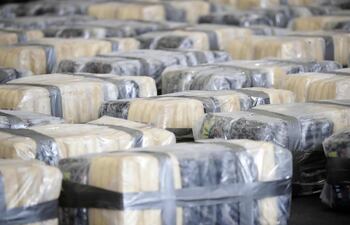 "Operación Tártaro". PJ incauta 6,5 toneladas de cocaína. Foto: Jeffrey Arguedas/EPA