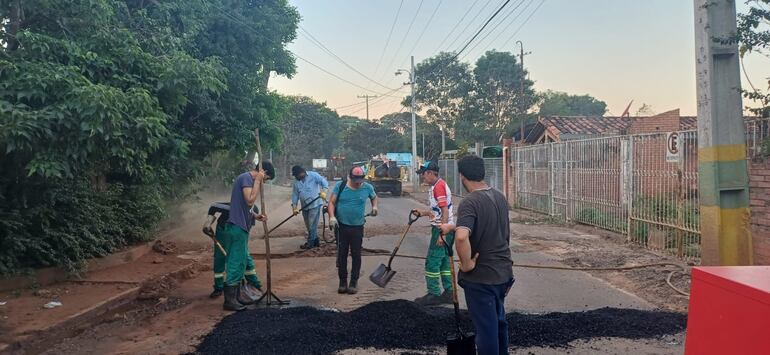 Las calles del barrio Loma ya fueron reparadas.