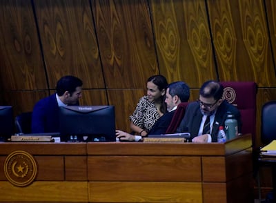 Sesión de la cámara de diputados en el congreso de la nación.
