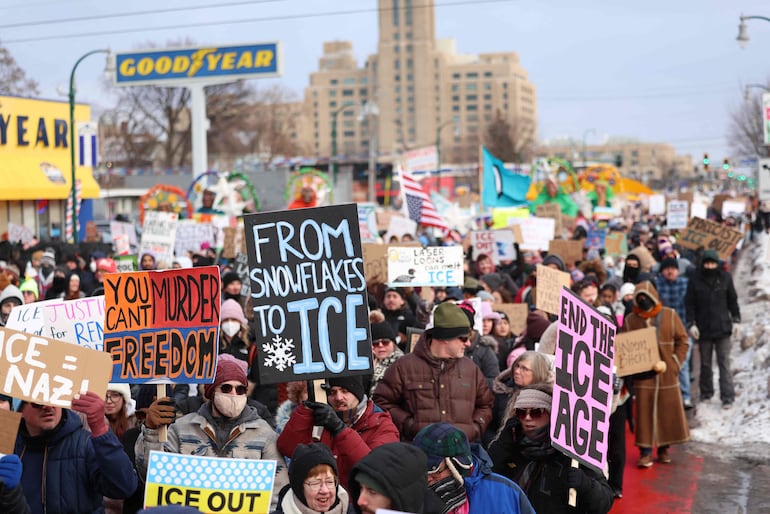 Masivas protestas contra el ICE de Trump.