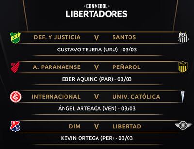 Éber Aquino dirigirá el partido entre Atlético Paranaense y Peñarol.