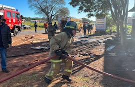 Los Bomberos de Caacupé trabajan en precarias condiciones.
