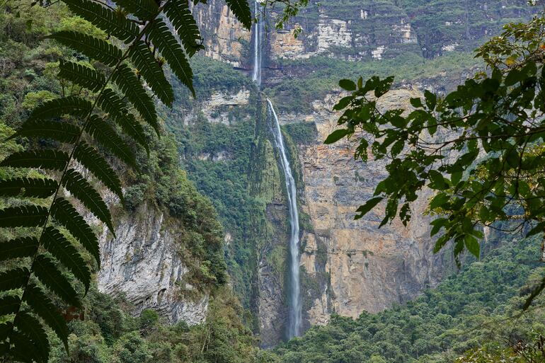 Cascadas de Gocta, una de las cascadas más altas del mundo, ubicada en la región Amazonas del norte de Perú.