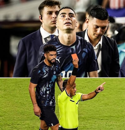 El paraguayo Miguel Almirón fue el primer expulsado en la aplicación por parte del árbitro salvadoreño Iván Barton de la nueva "Ley Prestianni" que establece la expulsión con tarjeta roja directa a los jugadores que se cubran deliberadamente la boca con la mano, el brazo o la camiseta durante una confrontación verbal con un rival.