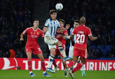 Real Sociedad derrotó a Benfica en la Liga de Campeones