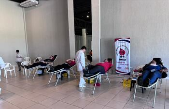 Motociclistas se unieron para hacer una campaña de donación de sangre este sábado, en el local Talleyrand Costanera.